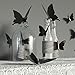 Gefii Mariposa Appear in Gossip Girl 12pcs/Pack 3D Decorative Butterflies Removable Wall Art Stickers Wedding Decor (Black)