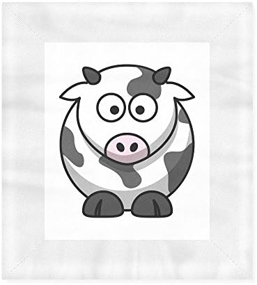 Brushed Fabric Funny Cartoon Milk Cow Art Print Duvet Cover Quilt Cover 100"(L) x 90"(W) King Size