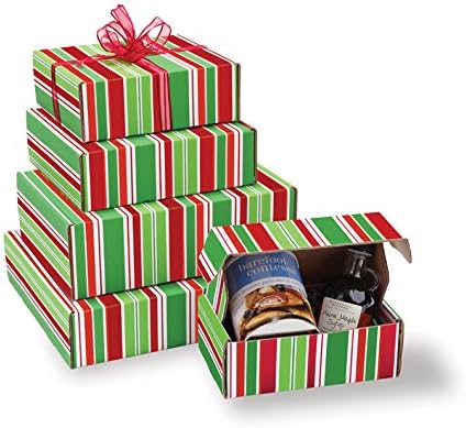 Presentation Packaging Stripes Gift Box/Shipping Box 254601, Pack of 50