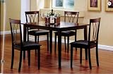 5PC TABLE/CHAIR SET,WITH MDF VNR TBL TOP,L.WENGE
