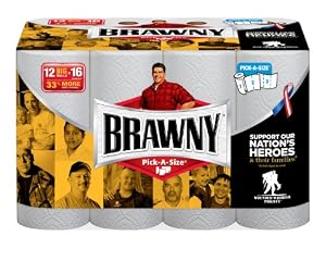Brawny Paper Towels, 12 Count Big Rolls, White