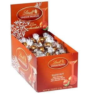 Lindt Lindor Truffles Hazelnut Chocolate, 120-Count Box