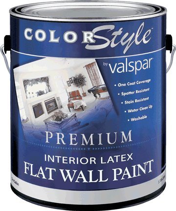 Valspar 44-26300 QT 1 Quart White ColorStyle Interior Latex Flat Wall Paint , White