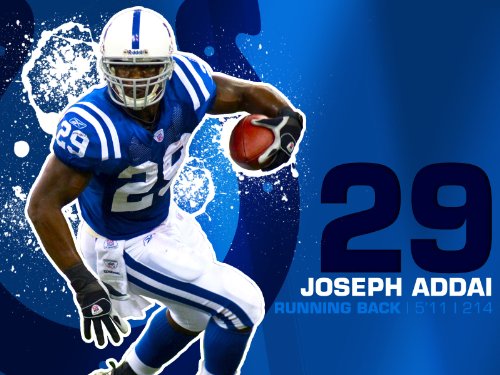 Joseph Addai HD 11x17 Indianapolis Colts #01 HDQ
