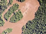 The Turbid Ituri River Channels It's Way Through the Ituri Forest Photographic Poster Print by Michael Fay, 32x24