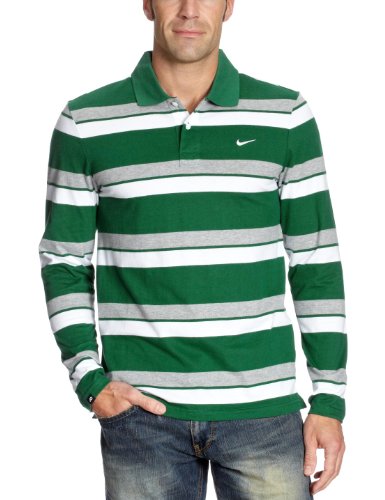 Nike Herren Polo Shirt LS Sueded, gorge green/white, M, 381974 Preisvergleich