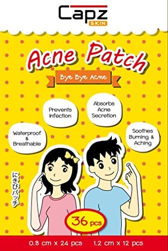 CAPZ Skin Acne Patch Acne Dressing Patches 36 Count 2 Sizes