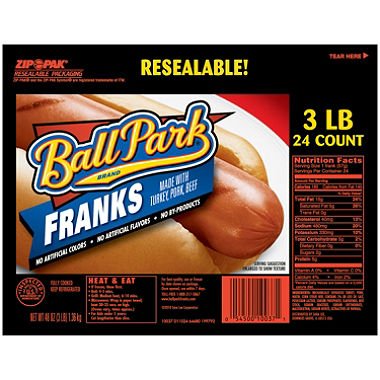 Ball Park Franks 3 Lb (2 Pack)