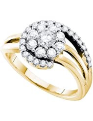 0.77CT DIAMOND FLOWER RING