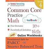 common core practice grade 4 math workbooks to prepare for the parcc or smarter balanced test ccss aligned