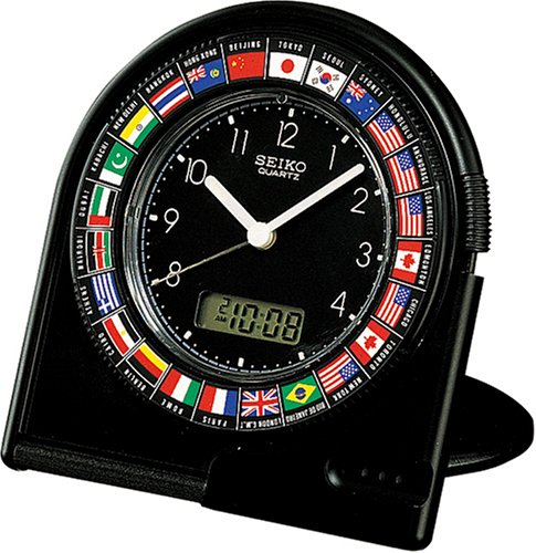 SEIKO CLOCK (セイコークロック) 目覚し時計 ワールドタイム トラベラ QQ516X