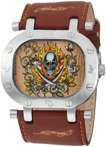 Ed Hardy Men's BT-FS Bolt Flaming Skull  Watch