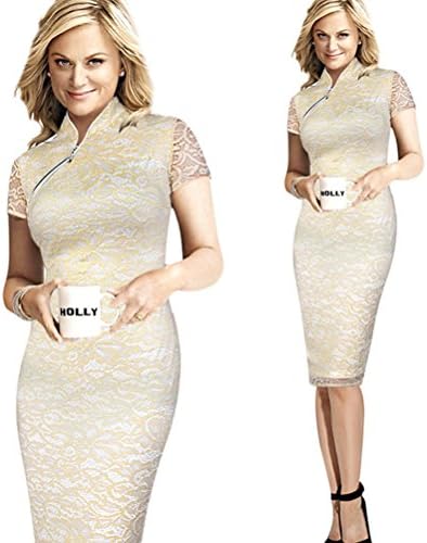 Eli FashionTM Women Elegant Lace Cover Chinese Style Party Cocktail Evening Dress (XL)
