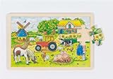 Goki 57891 - Einlegepuzzle M&uuml;llers Farm