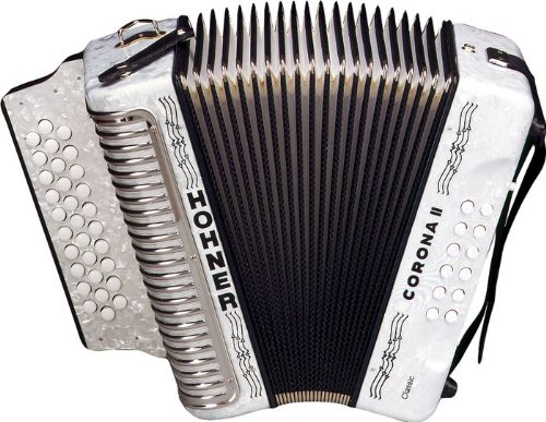 Hohner 3522 Corona II Classic FBE Accordion, Red Pearl