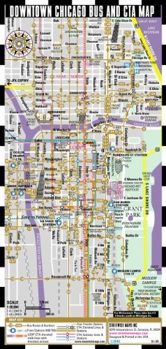 Streetwise Chicago Bus, CTA & Metra Map - Laminated Chicago Metro Map - Folding pocket & wallet size metro map for travel by Streetwise Maps (2010) Map