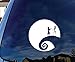 Jack and Sally Nightmare Before Christmas Moon Car Truck Laptop Window Halloween Decal Sticker 5.5 Inches White
