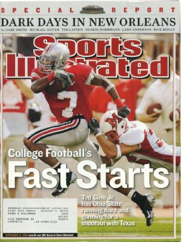 Sports Illustrated September 12, 2005 New Orleans Saints & LSU Tigers after Katrina, Ted Ginn Jr. of Ohio State University