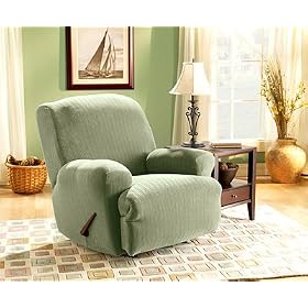 Sure Fit Stretch Pinstripe Recliner Slipcover