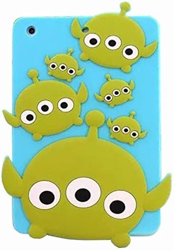 Silicone Case Cover for iPad Mini,Mini 2,Mini 3,Tribe-Tiger 3D Cute Cartoon Three Eyes Alien Soft [Drop Proof,Shock Proof,Anti Slip] Silicon Rubber Case Cover for iPad Mini,Mini 2,Mini 3