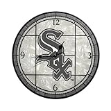 MLB Chicago White Sox 12-Inch Art Glass Clock