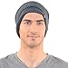 Stylish Mens Slouch Beanie Long Knit Cap Skull Hat Gray B734