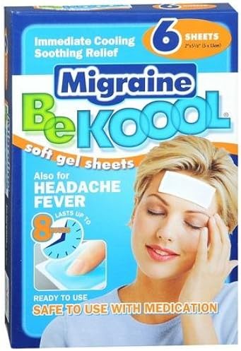 Be Koool Migraine Soft Gel Sheets 6 Each(PACK OF 2)