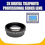 2x Digital Telephoto Professional Series Lens For The Pansonic HDC-HS100, HDC-HS20, HDC-HS250, HDC-HS300, HDC-SD100, HDC-SD20, HDC-TM20, HDC-TM300 High Definition Camcorders + Exclusive FREE Complimentary Super Deal Micro Fiber Lens Cleaning Cloth