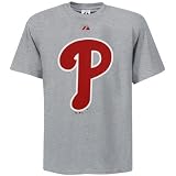Majestic Philadelphia Phillies Ash Official Logo T-shirt