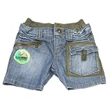 Catimini - Elastic waist denim shorts/khaki trim
