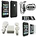 Accessory Bundle for Apple iPhone 3G 3GS S home charger, car adapter, usb cable, screen protector, silicone skin, leather case, FM transmitter 8GB 16GB 32GB