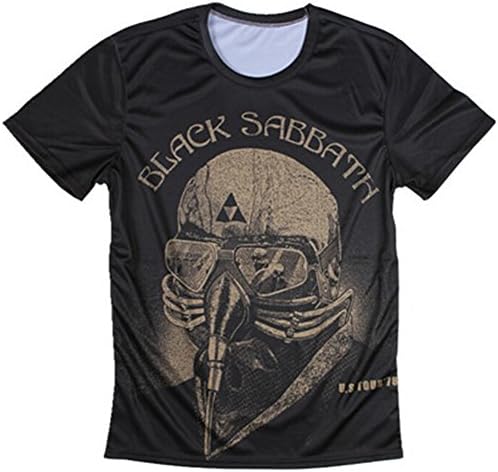 Jackyeah Movie Theme T-shirt Men's Cotton Shirt (XXXXL, black sabbath)