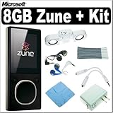 Zune 8GB Digital Media Player Black (2nd Generation) + MP3 Accessory Kit