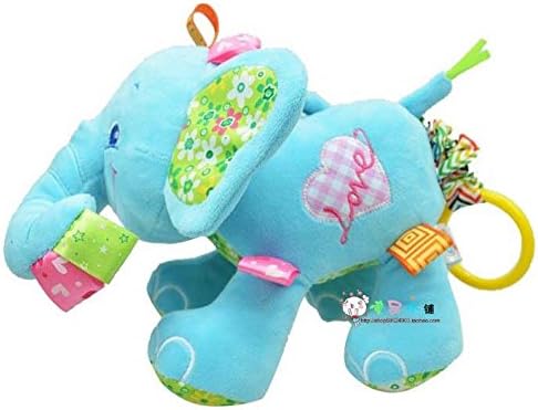 Ebrima Multifunctional Elephant Pull Boll Baby Carriages Hanging Crib Hanging Appease Toys-blue