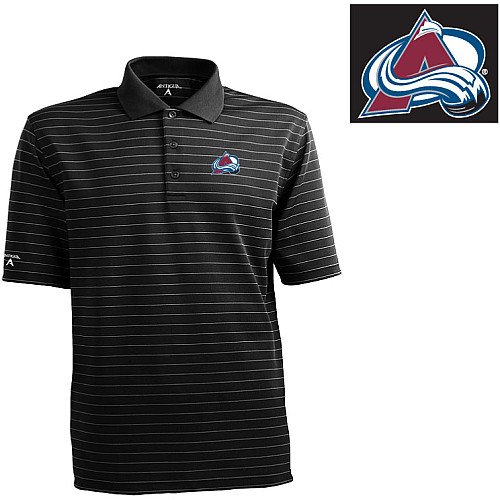 Antigua Colorado Avalanche Elevate Striped Polo Shirt Small