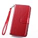 S5 Case, Galaxy S5 Case, Joopapa Galaxy S5 Luxury Fashion Pu Leather Magnet Wallet Credit Card Holder Flip Case Cover with Built-in 9 Card Slots for Samsung Galaxy S5 / Galaxy Sv / Galaxy S5 I9600 (Red)
