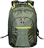 SwissGear&reg; Skywalk Double Gusset 16" Padded Laptop Backpack -Olive/Citron Green