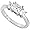 Three Stone Princess Cut Diamond Ring 1.00ctw (HI/SI) in 14K White Gold - Size 5