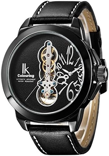 IK Colouring Fq-085Genuine Leather Automatic Mechanical Mens Fashion Wrist Watch Black