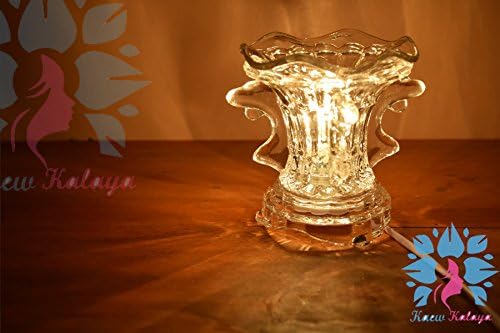 Kaew Kalaya Luxury Aromatherapy Oils Lamp Electric Fragrance Oil Warmer, Essential Oil Burner 35 Watt Halogen Bulb and Touch Dimmer Switch for Room Decoration and Relaxation Dolphin Model Transparent