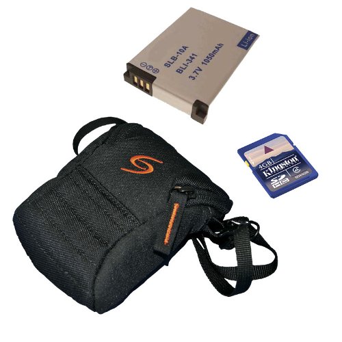 Kameraset (Kameratasche Jupio, Samsung SB-L10A Akku, Kingston 4 GB SDHC Speicherkarte) f&uuml;r Preisvergleich