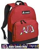 Alpha Gamma Delta Backpack Red Alpha Gamma for Travel or School Bags - Best Unique Gifts For Boys, Girls, Adults, College Students, Men or Ladies