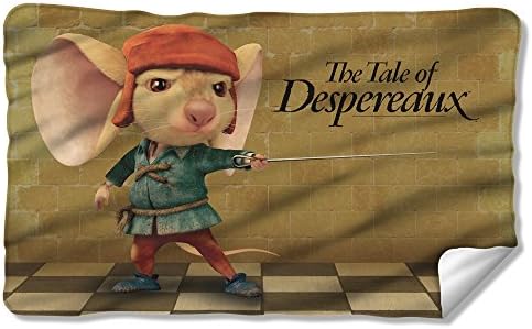TALE OF DESPEREAUX ON GUARD-FLEECE BLANKET-WHITE-ONE SIZE 30 x 60 Polyester