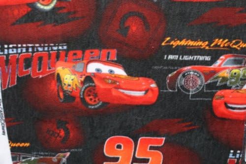 Cars Lightning Mcqueen Fleece Fabric 60" Width By the Yard