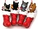 Cats in Stockings Christmas Ornaments Set of 4
