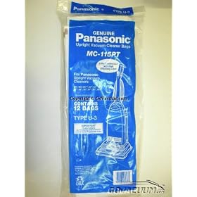 PANASONIC MC115PT 12VACUUM BAGS FOR MCV51,52,53 thru 69 by Matsushita Home