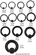 BLACK PVD COATED CAPTIVE RING C41/2BK -4G 1/2" 10MM BALL