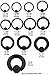 BLACK PVD COATED CAPTIVE RING C41/2BK -4G 1/2" 10MM BALL