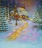 10x20 Christmas House Scenic Muslin Background Backdrop