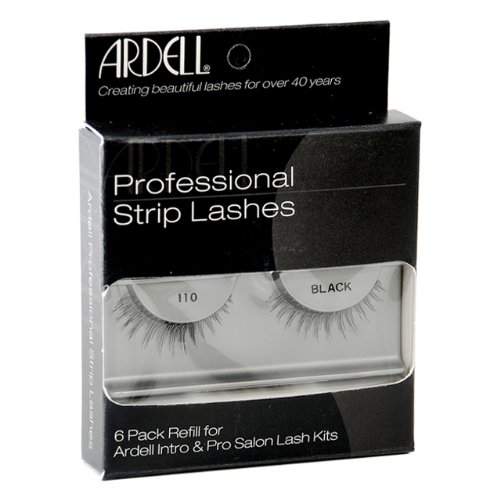 Ardell False Eyelashes 6 pack Fashion Lash #110 Black Strip Lashes